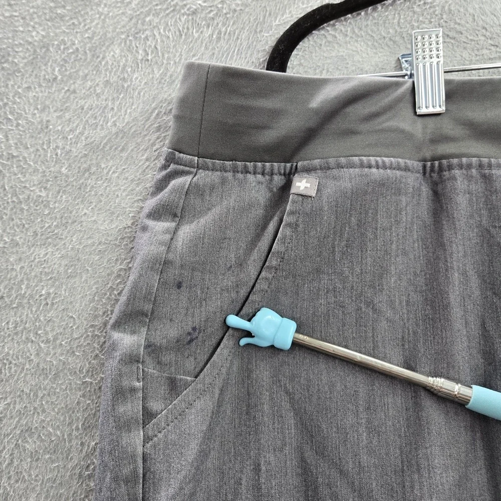 FIGS Women Scrub Pants XXL Gray  Zamora Jogger Drawstring 28
